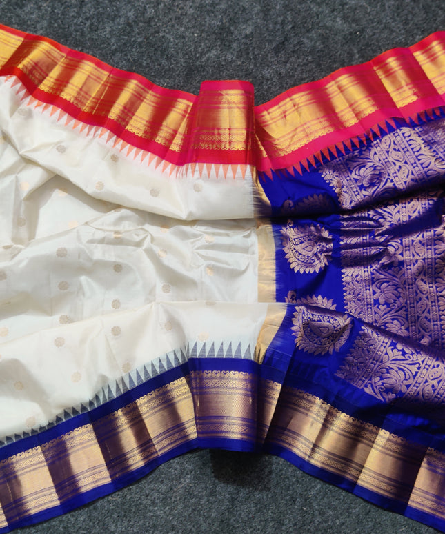 Gadwal Gangajamuna Pure silk saree - GPS176