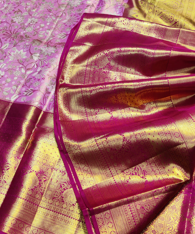 Kanchi Meenakari Brocade Pure handloom Silk Saree - KMP1790