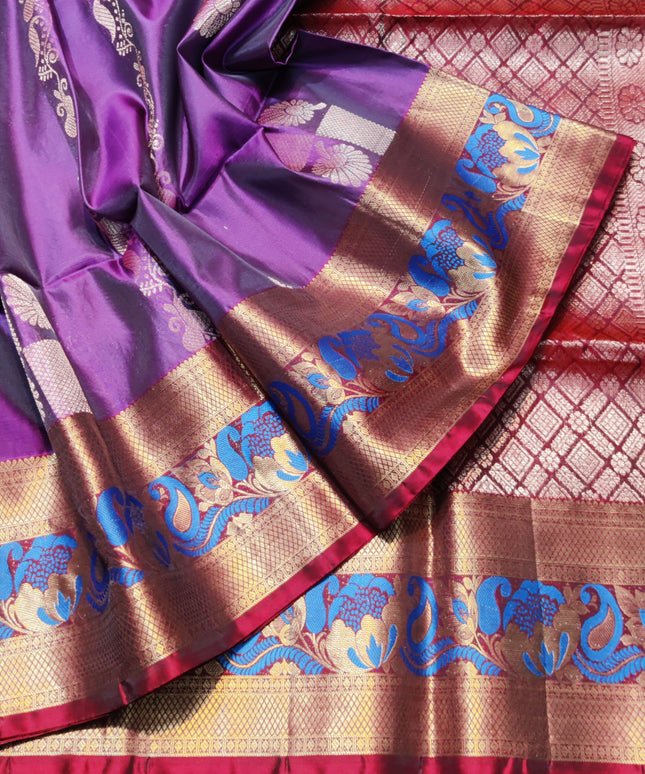 Meenakari kanchi lightweight pattu Saree - KMP2004