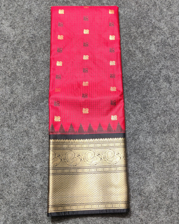 Gadwal Semi Silk Saree - GSM21