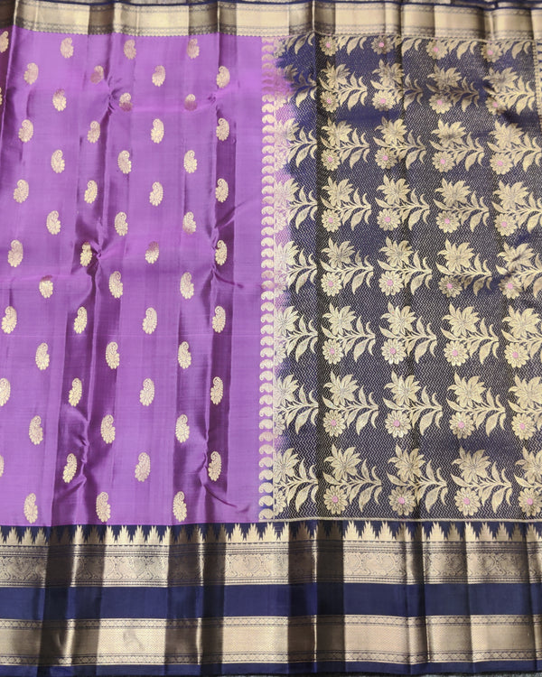 Kanchi Vintage Gap border pattu - KMP293 alternate view