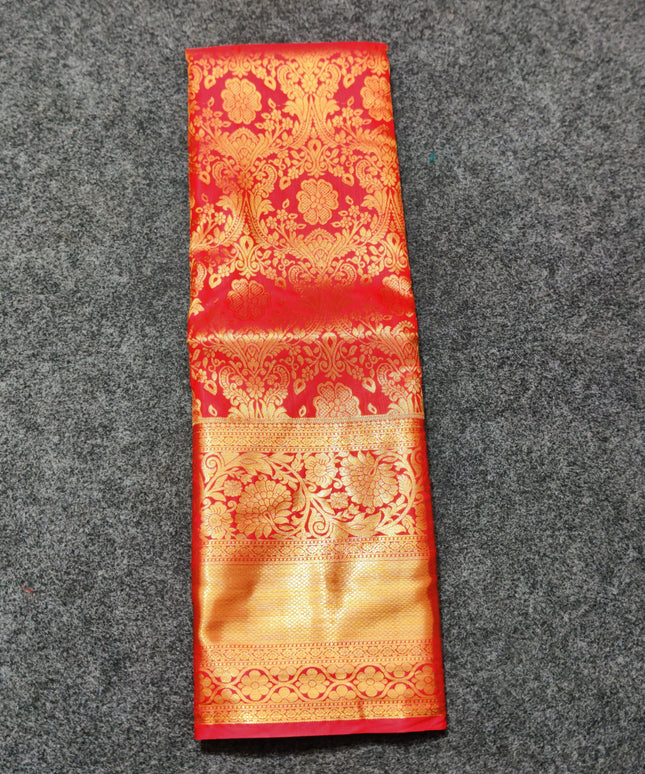 Kanchi pattu Semi Red Saree -KS51