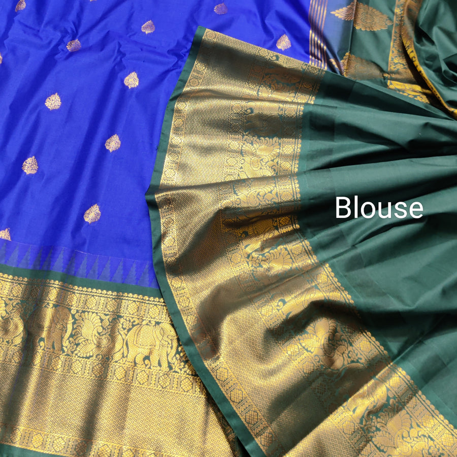 Gadwal Semi Silk Saree - GSM12