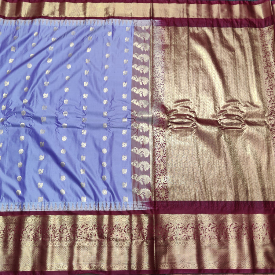 Gadwal Semi Silk Saree - GSM18