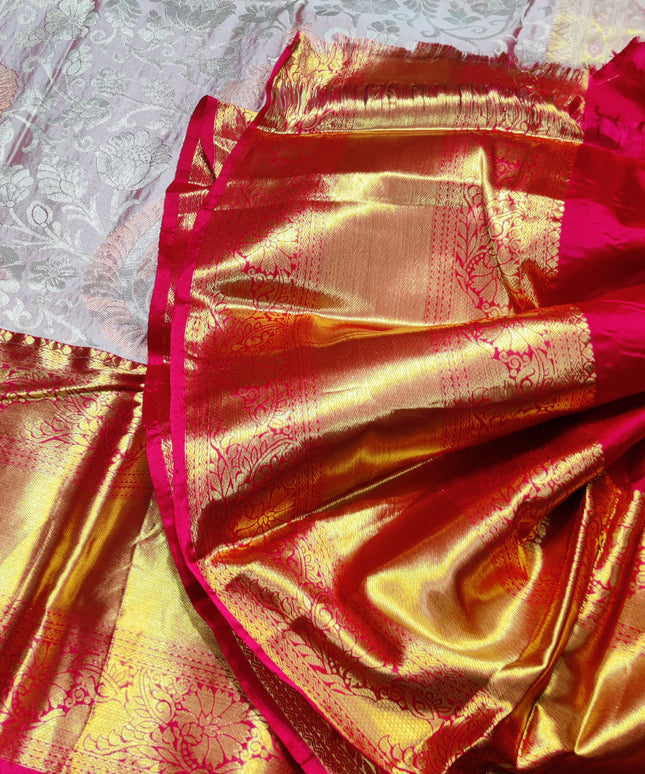 Kanchi pattu half fine Bridal Saree -HF285