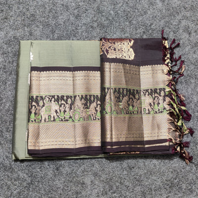 Meenakari kanchi lightweight pattu Saree - KMP140