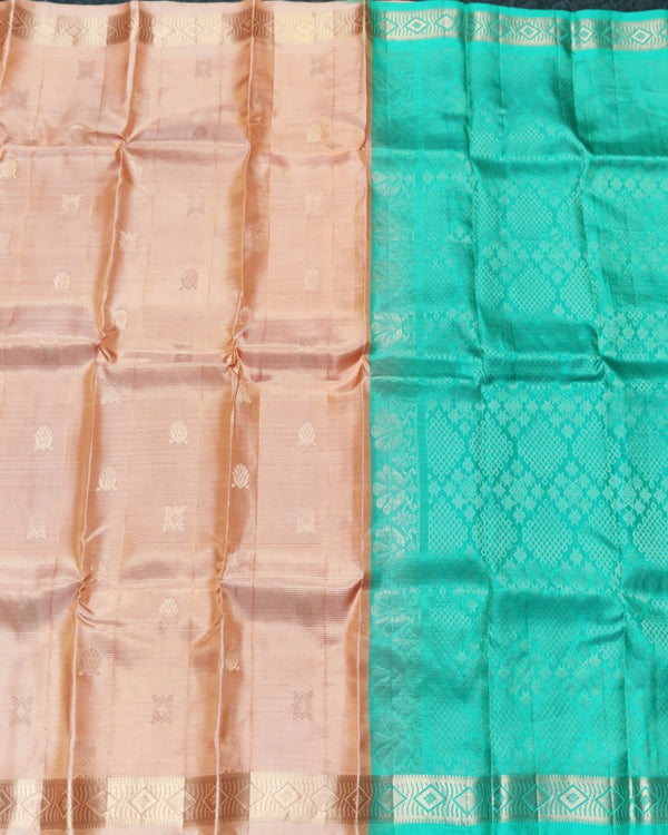Kanchi Pure Silk Small Border Saree – KMP273 alternate view
