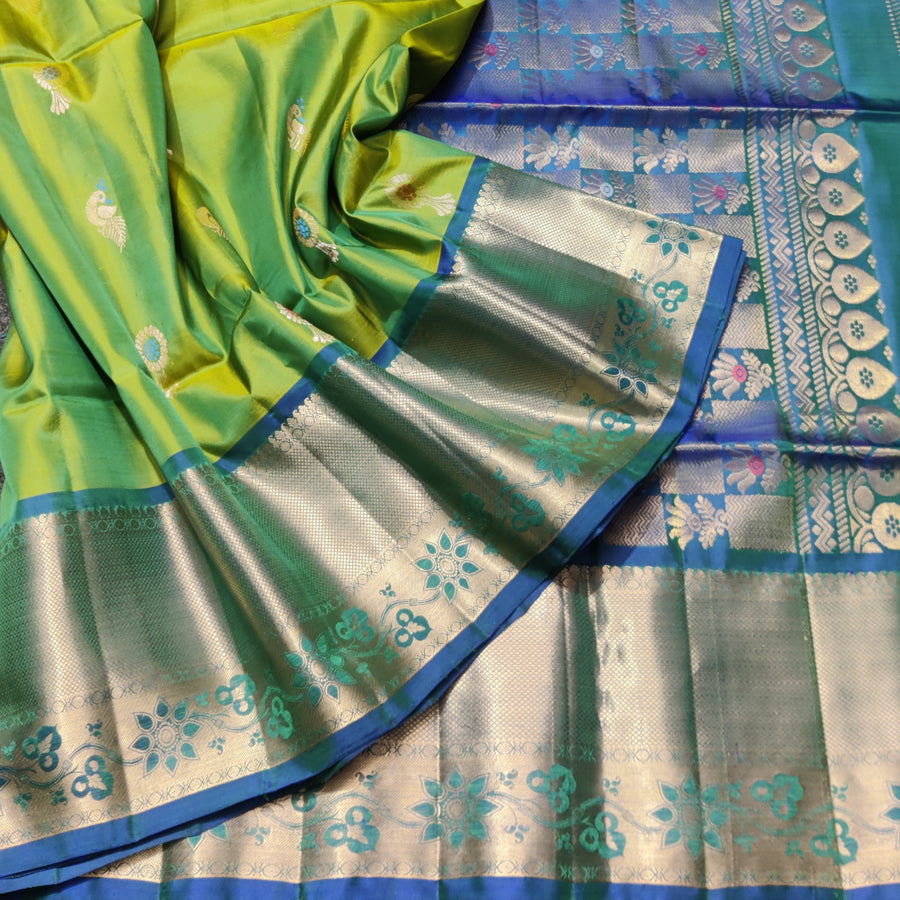 Meenakari kanchi lightweight pattu Saree - KMP113