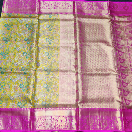 Kanchi Meenakari Brocade Pure handloom Silk Saree - KMP1785