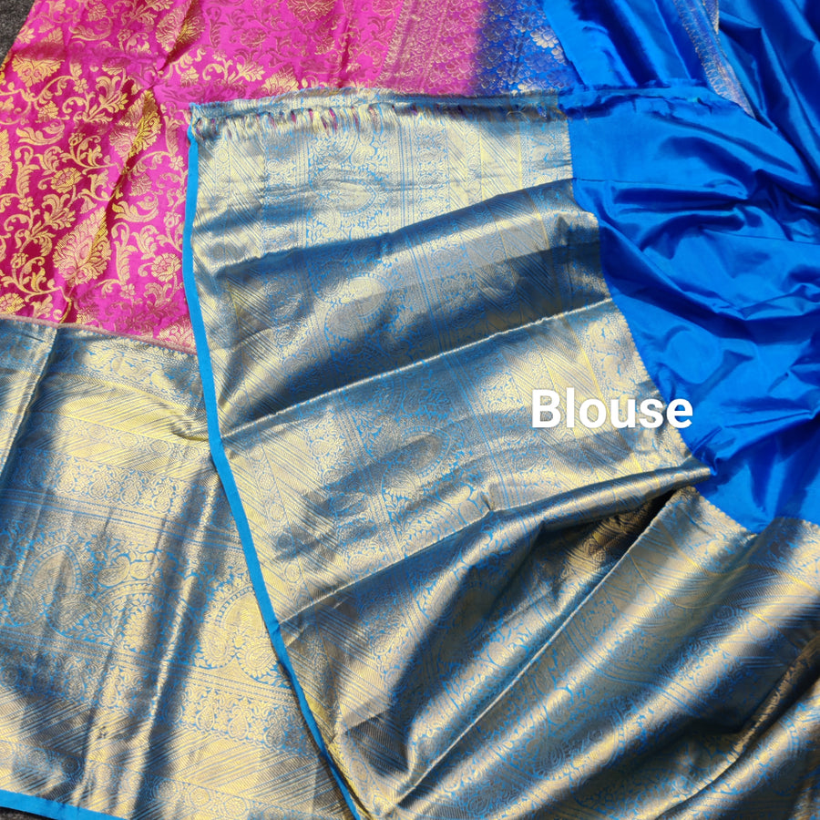 Kanchi pattu half fine bridal wear saree HF01