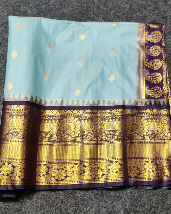 Gadwal Semi Silk Saree - GSM25