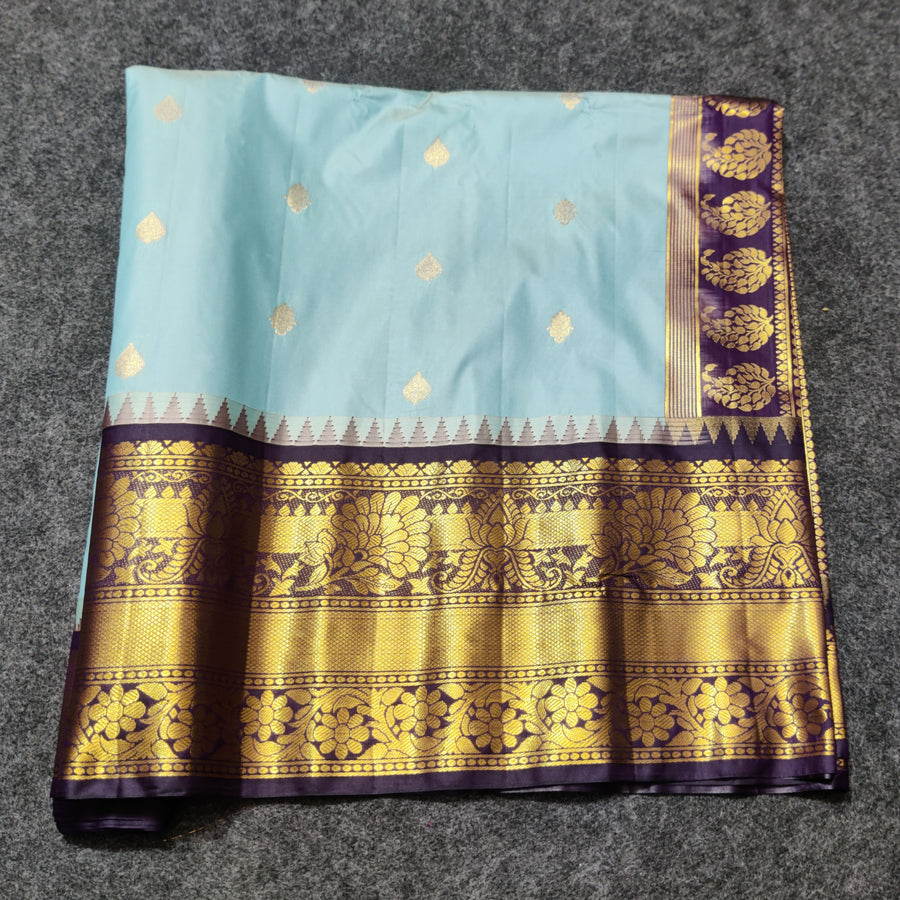 Gadwal Semi Silk Saree - GSM25