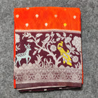 Chinon crepe silk Saree- C01