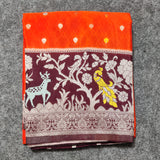 Chinon crepe silk Saree- C01