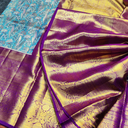 Kanchi Meenakari Brocade Pure handloom Silk Saree - KMP1787