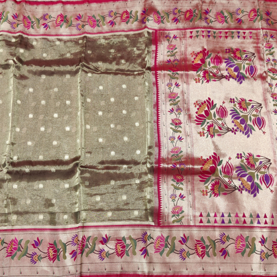 Banaras Tissue Paithani silk saree - BRS13