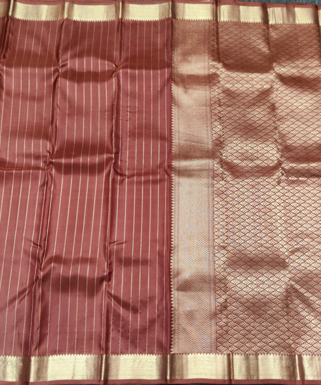 Kanchi pattu small border saree - KMP254