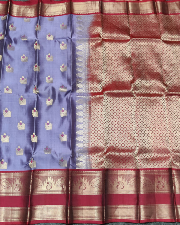 Kanchi Vintage Gap border pattu - KMP257 alternate view