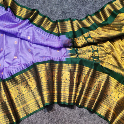 Gadwal Pure silk check Saree - GPS175
