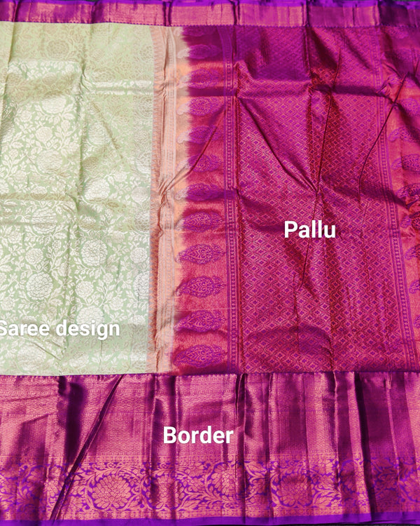 Kanchi pattu half fine bridal wear saree HF08 alternate view