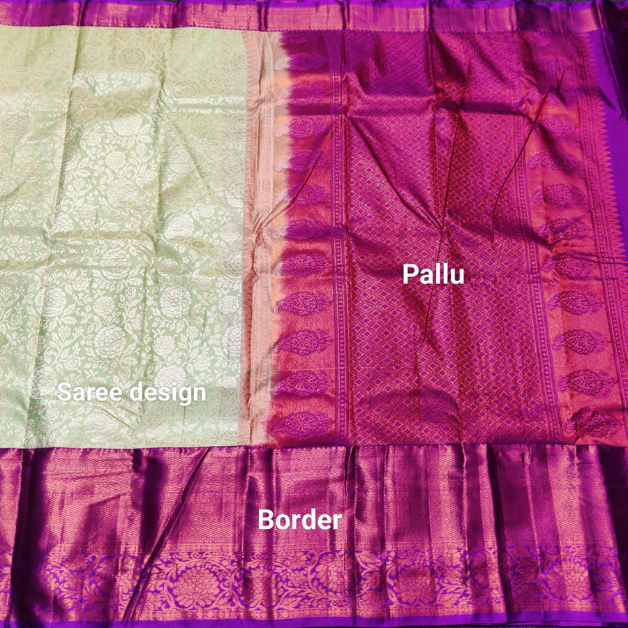 Kanchi pattu half fine bridal wear saree HF08