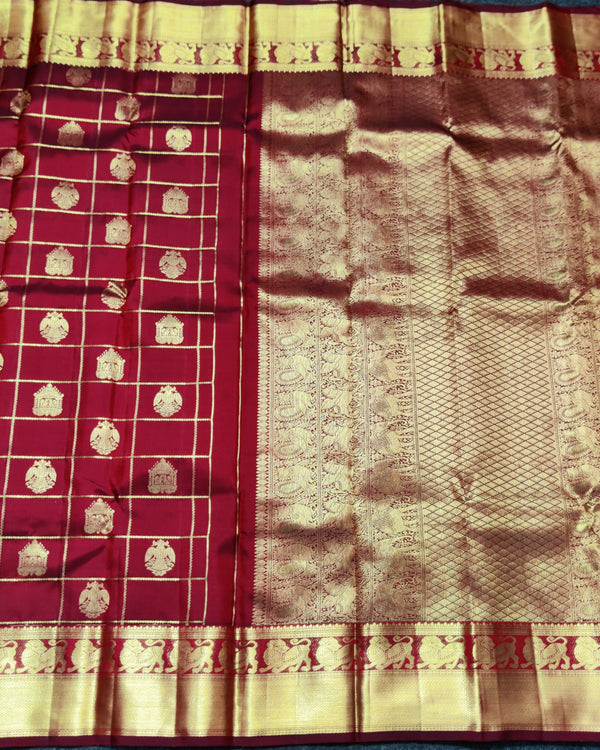 Kanchi Vintage Handloom Pattu Saree - KMP327 alternate view