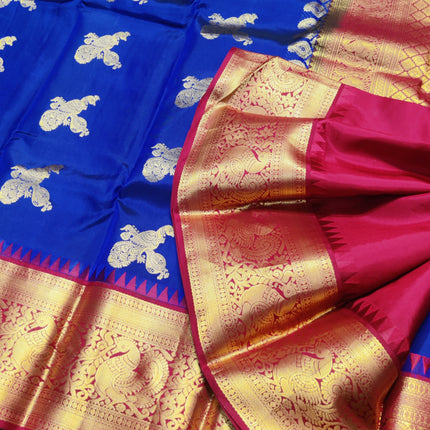 Kanchi Kuttu Vintage Handloom Pattu Saree - KMP3043