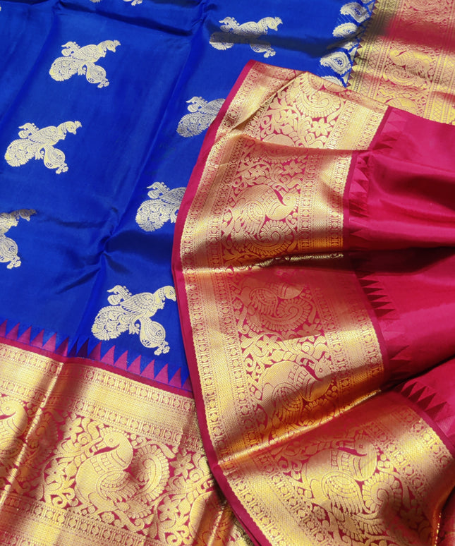 Kanchi Kuttu Vintage Handloom Pattu Saree - KMP3043