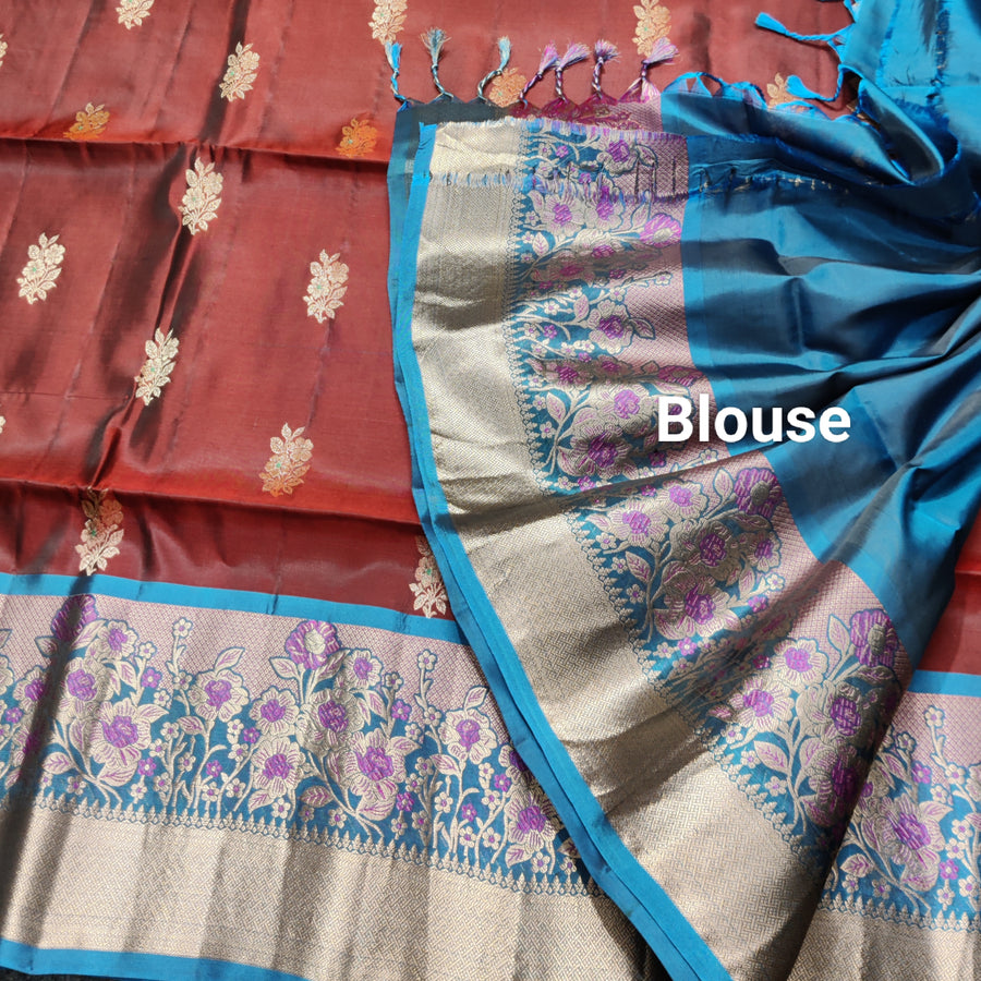 Meenakari kanchi lightweight pattu Saree - KMP138