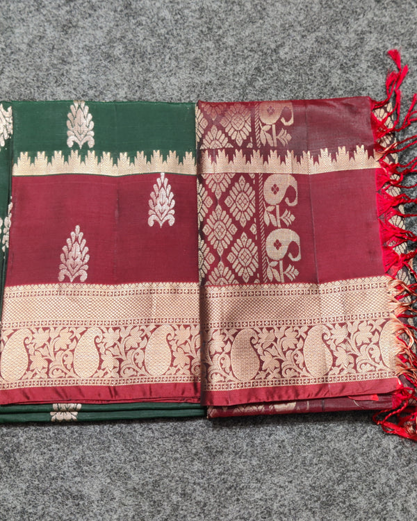 Lightweight pattu Scurt Border Saree - LWP05