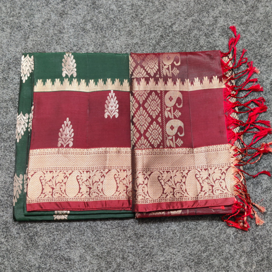 Lightweight pattu Scurt Border Saree - LWP05