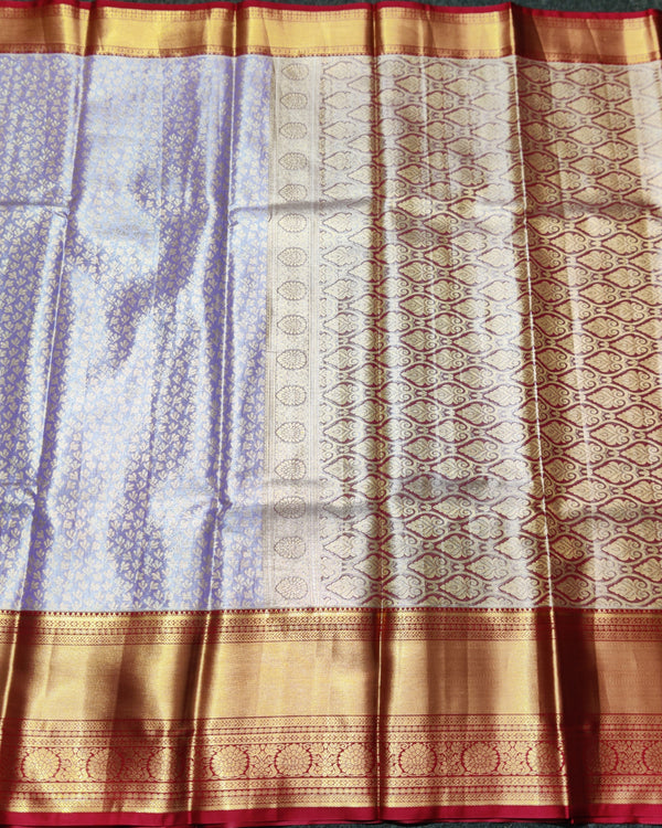 Kanchi pattu Semi Lavender Saree -KS45 alternate view
