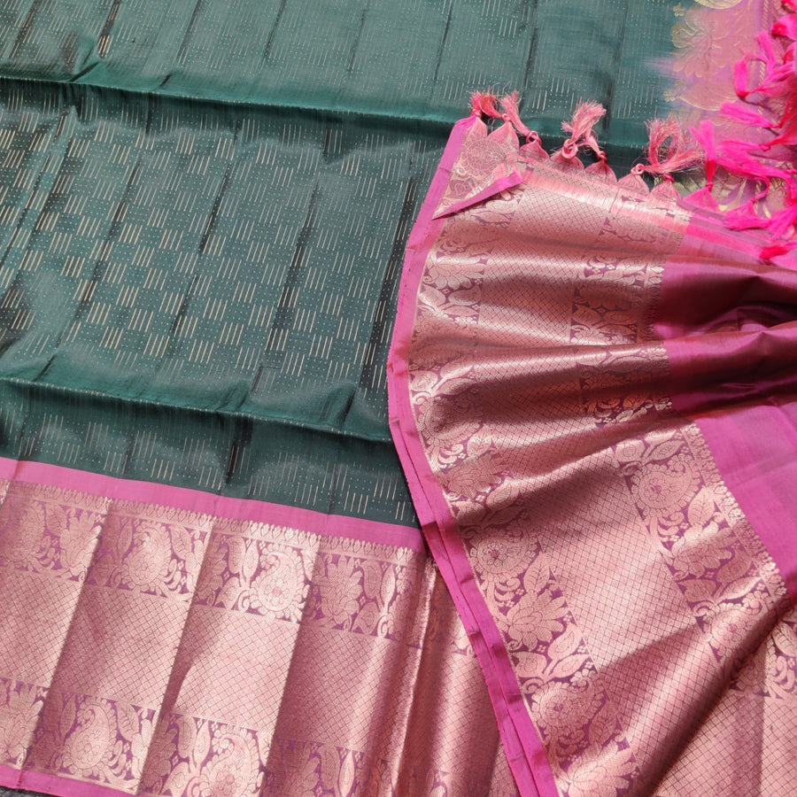 Meenakari kanchi lightweight pattu Saree - KMP127