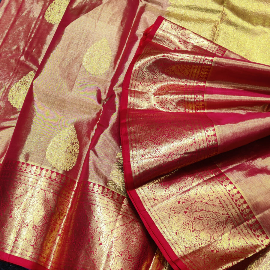 Kanchi Pure Handloom Tissue Silk Saree - KMP244