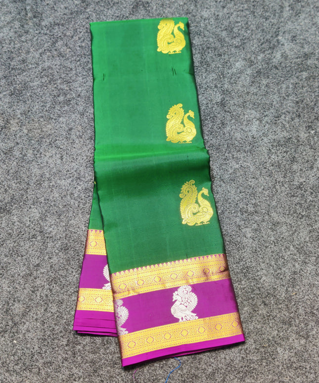 Kanchi Kuttu Vintage Handloom Pattu Saree - KMP3039