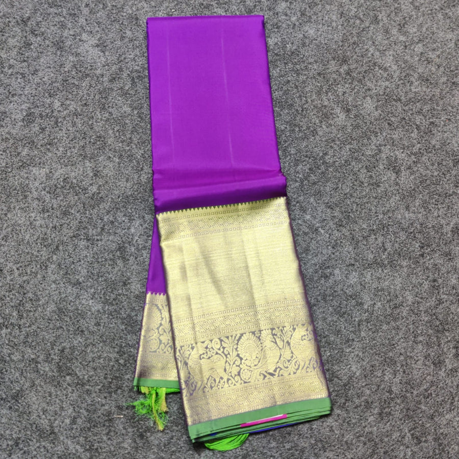Kanchi pure plain silk Saree - KMP1577