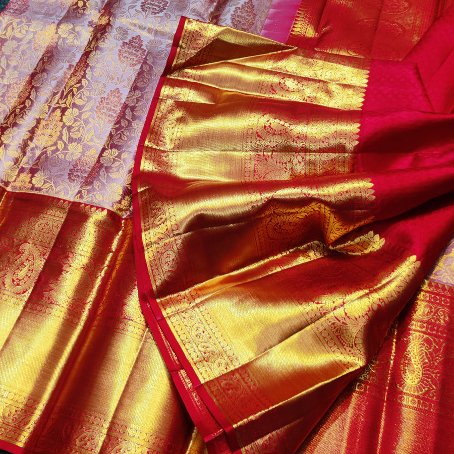 Kanchi Meenakari Brocade Pure handloom Silk Saree - KMP1641