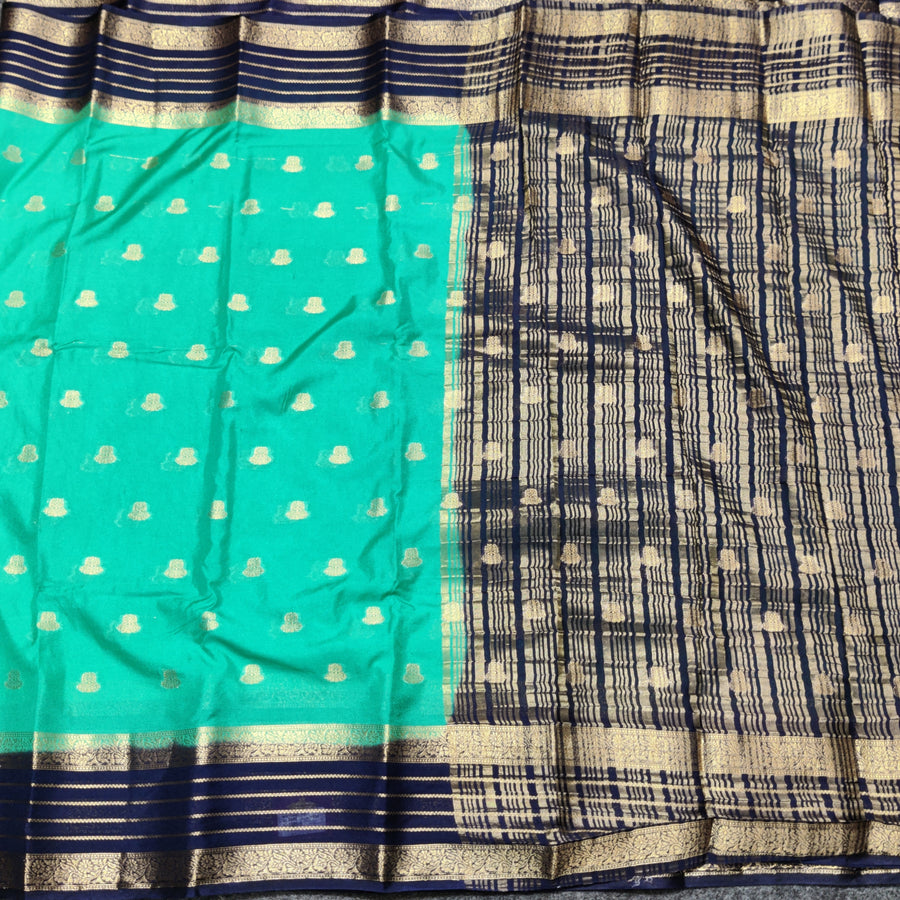 Mysore crepe semi silk saree - M03