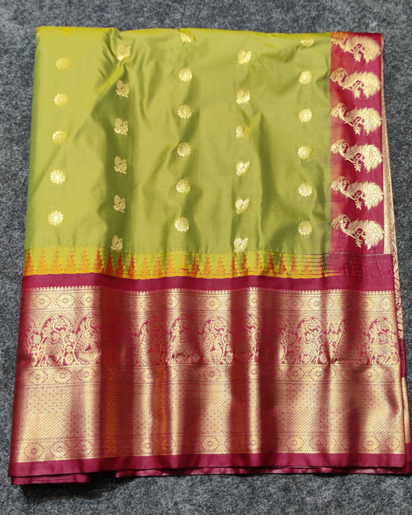 Gadwal Semi Silk Saree - GSM12