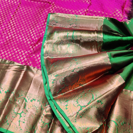 Kanchi pattu half fine Bridal Saree -HF274