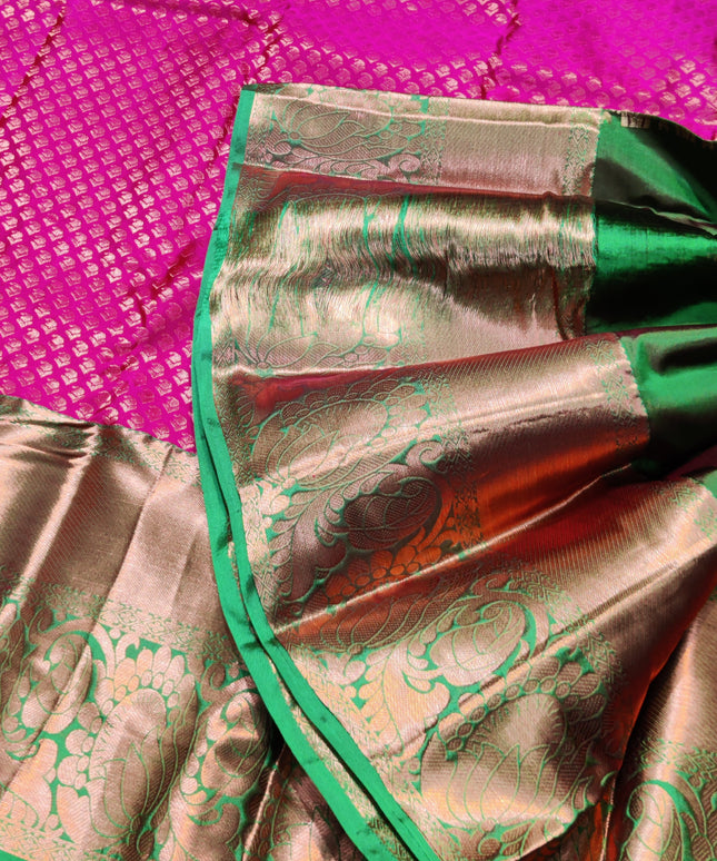 Kanchi pattu half fine Bridal Saree -HF274