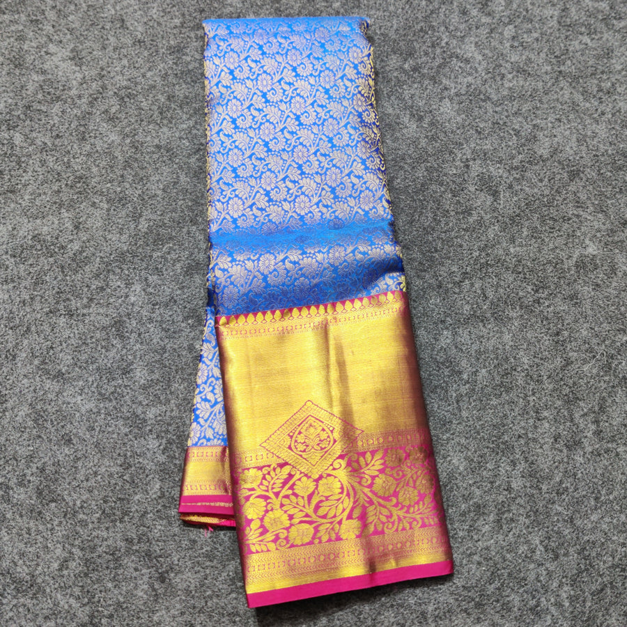 Kanchi pattu half fine bridal wear saree HF05