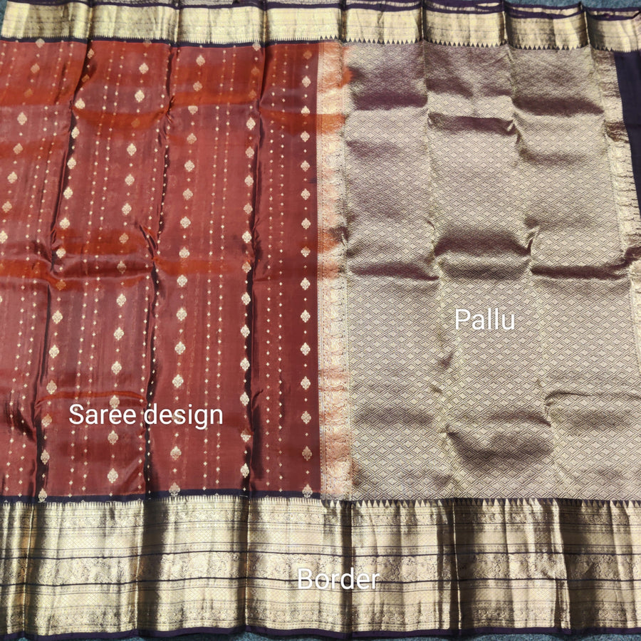 Kanchi Vintage border pattu - KMP72