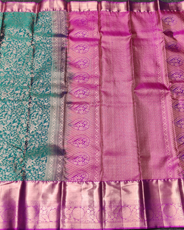 Kanchi pattu half fine bridal wear saree HF40 alternate view