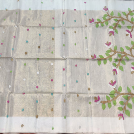 Jamdani handloom pure silk - JM07