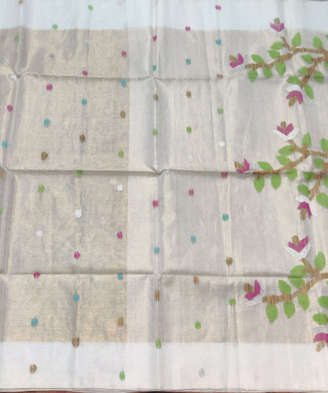 Jamdani handloom pure silk - JM07