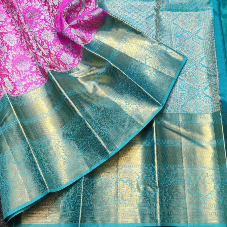 Kanchi Meenakari Brocade Pure handloom Silk Saree - KMP3213