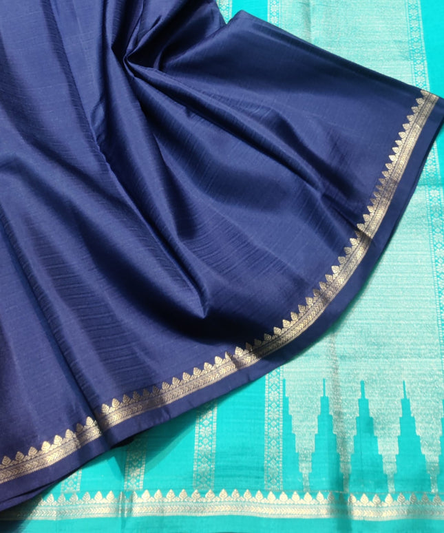 Kanchi pattu small border saree - KMP2029