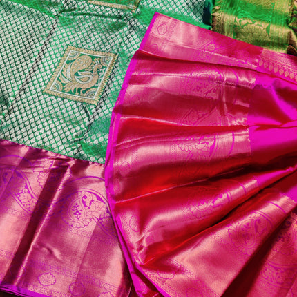 Kanchi pattu half fine Bridal Saree - HF15