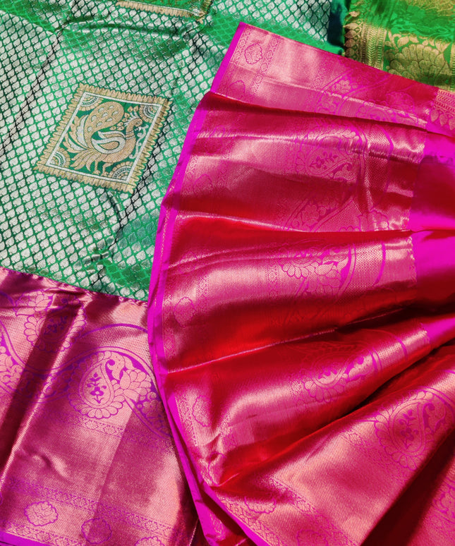 Kanchi pattu half fine Bridal Saree - HF15